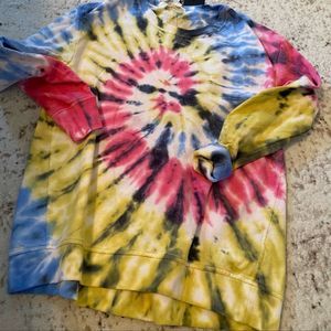 Burst of Colors Tie Dye Sweatshirt L